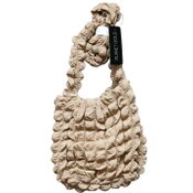 Wholesale - TAUPE QUILTED CROSS BODY HANDBAG W/TOP ZIPPER C/P 12